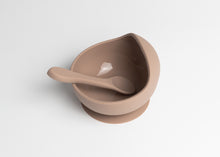 Load image into Gallery viewer, LMC Silicone Suction Bowl & Spoon - Taupe