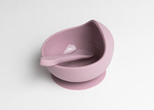 Load image into Gallery viewer, LMC Silicone Suction Bowl &amp; Spoon - Mauve
