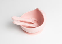Load image into Gallery viewer, LMC Silicone Suction Bowl &amp; Spoon - Pink
