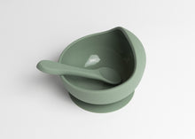 Load image into Gallery viewer, LMC Silicone Suction Bowl &amp; Spoon - Sage
