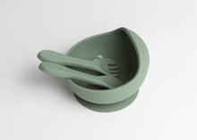 Load image into Gallery viewer, LMC Silicone Suction Bowl &amp; Spoon - Sage
