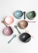 Load image into Gallery viewer, LMC Silicone Suction Bowl &amp; Spoon - Taupe
