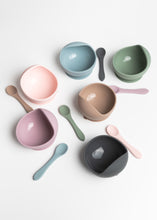 Load image into Gallery viewer, LMC Silicone Suction Bowl &amp; Spoon - Mauve
