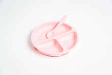 Load image into Gallery viewer, LMC Silicone Suction Divided Plate &amp; Spoon - Pink
