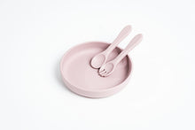 Load image into Gallery viewer, LMC Silicone Suction Plate &amp; Spoon/Lid - Mauve
