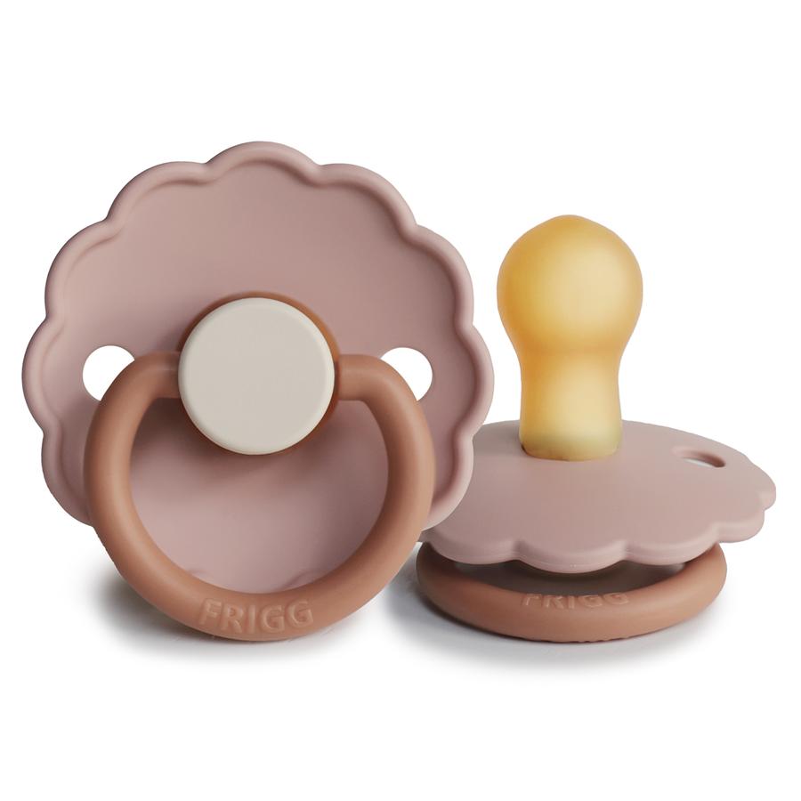 FRIGG Daisy Natural Rubber Pacifier - Colorblock (Biscuit)