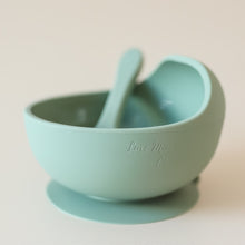 Load image into Gallery viewer, LMC Silicone Suction Bowl &amp; Spoon - Sage
