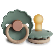Load image into Gallery viewer, FRIGG Daisy Natural Rubber Pacifier - Colorblock (Willow)
