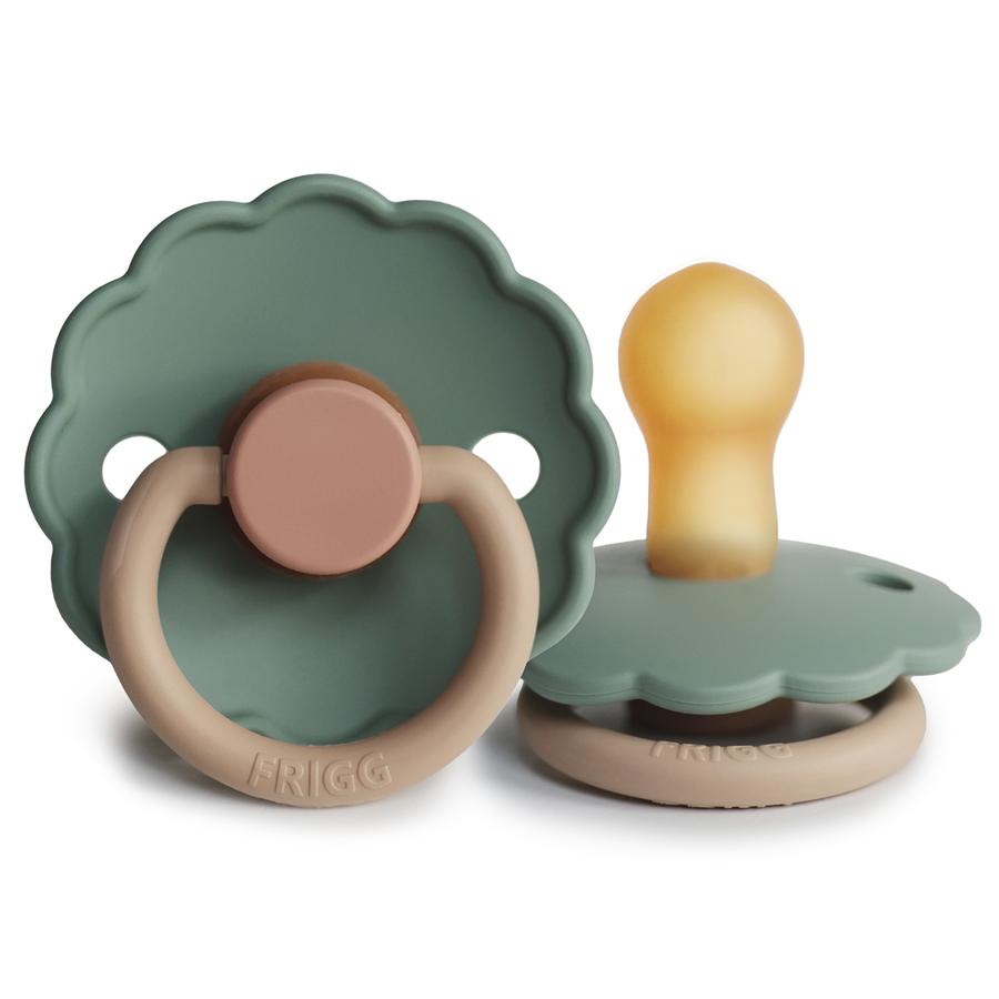 FRIGG Daisy Natural Rubber Pacifier - Colorblock (Willow)