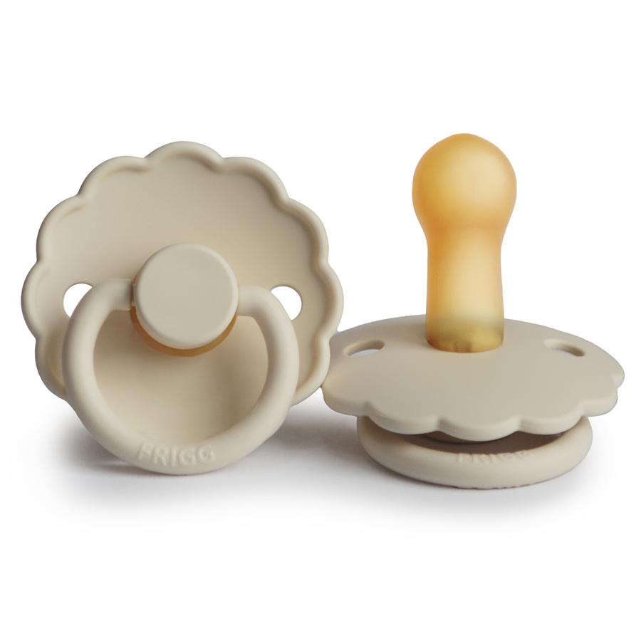 FRIGG Daisy Natural Rubber Pacifier (Cream) - 2 Pack