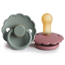 Load image into Gallery viewer, FRIGG Daisy Natural Rubber Pacifier (Lily Pad &amp; Dusty Rose) - 2 Pack
